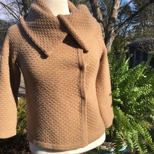 Banana Republic wrap snap oversized collar 3/4 sl